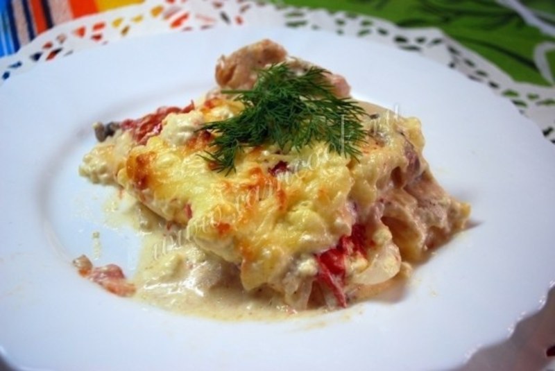 Запеканка из курицы бедра
