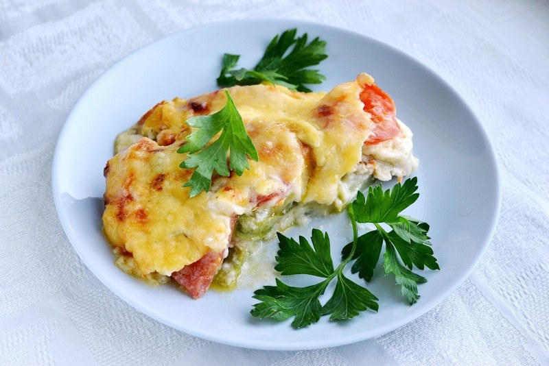 Запеканка картофельная с грибами и сыром в духовке