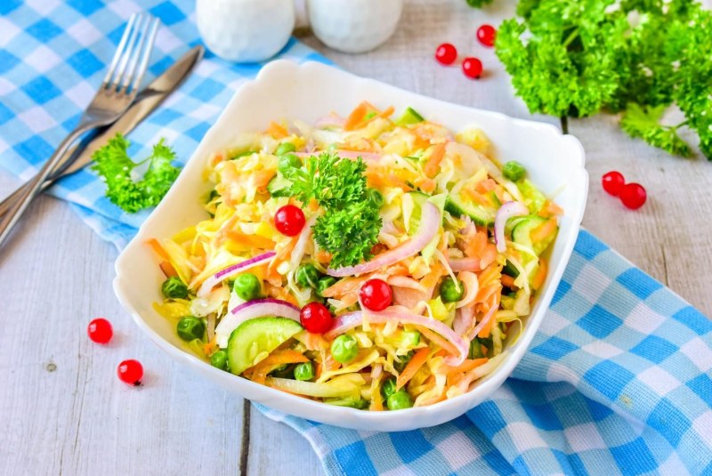 Салат курица горошек яйцо