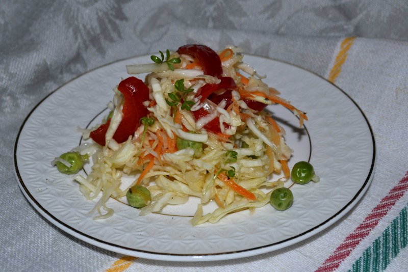 Картофельный салат с квашеной капустой