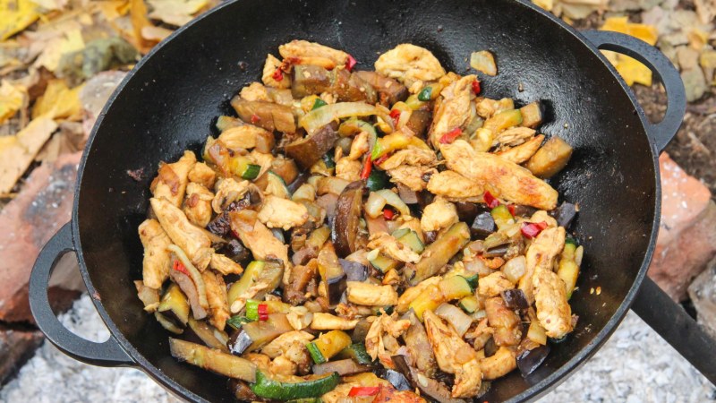 Мясо в воке