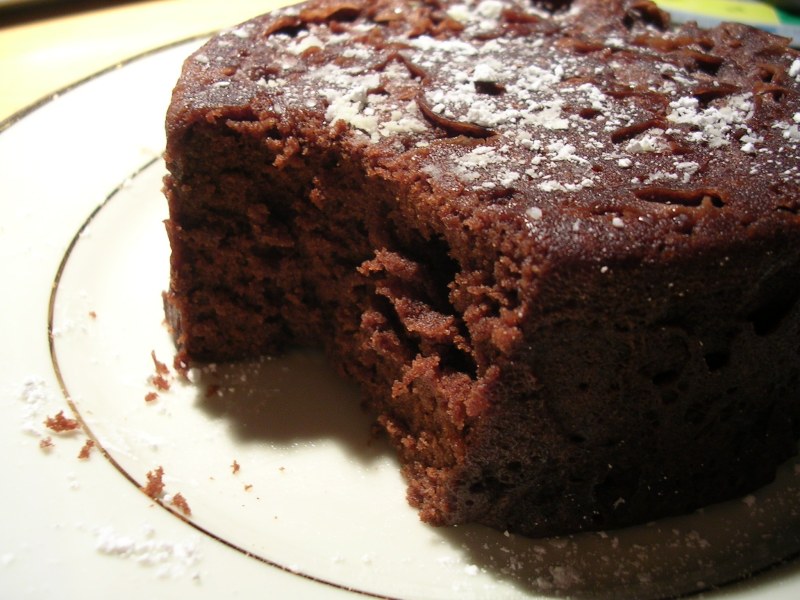 Кекс в микроволновке с какао