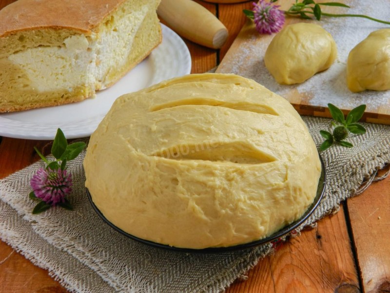 Тесто на кефире для пирога