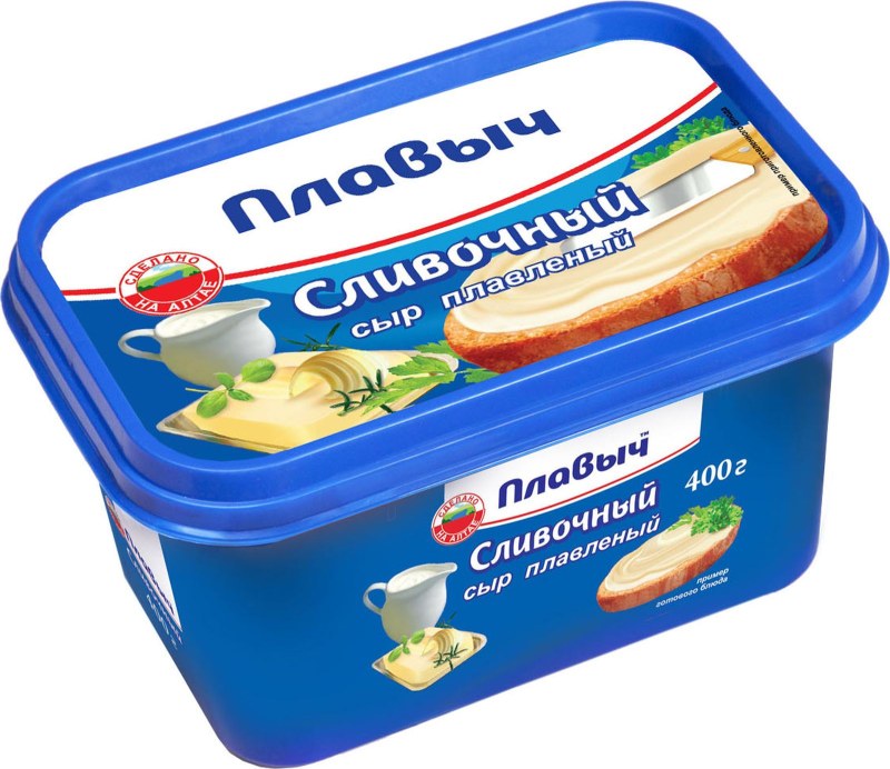 Сыр плавленный президент с ветчиной
