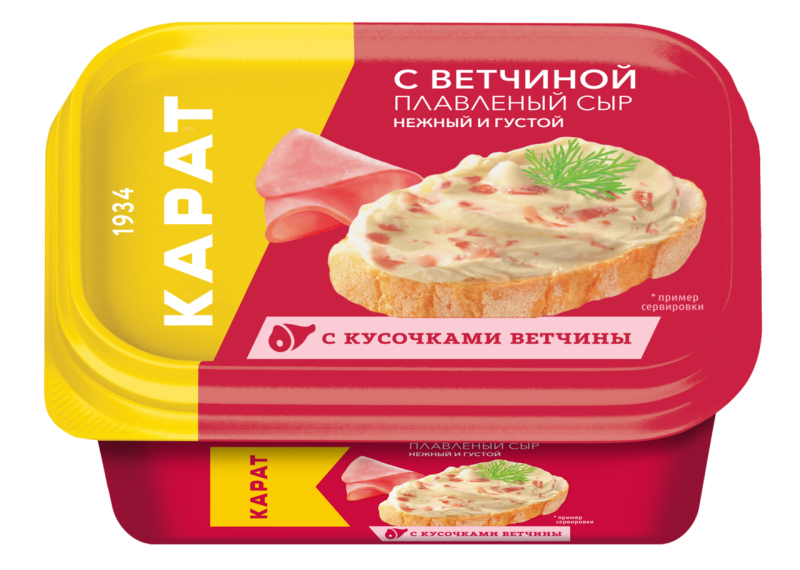 Сыр плавленый карат 400 г ветчина