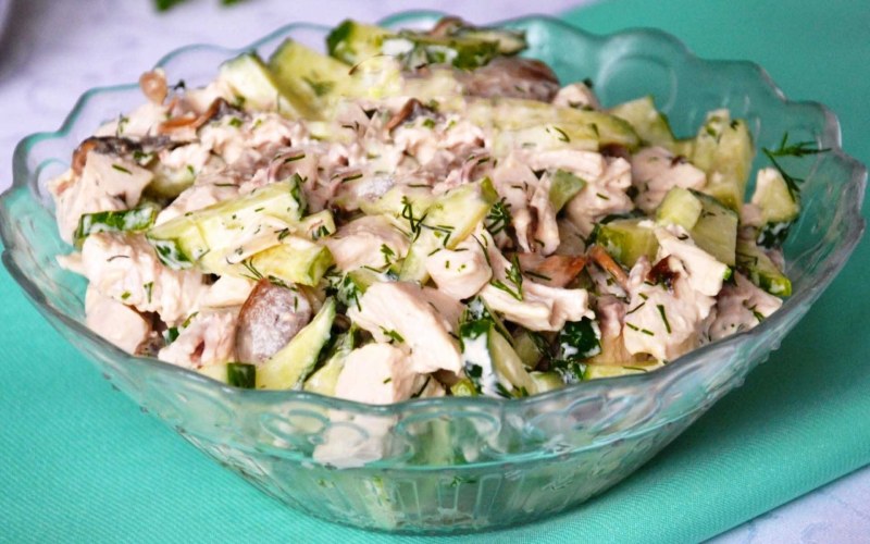 Жареные шампиньоны кубиком