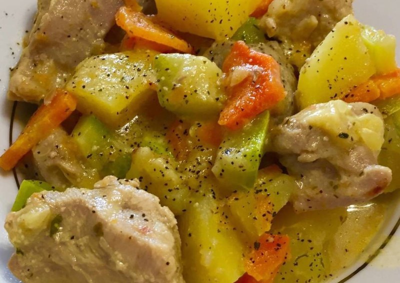 Фрикасе с шампиньонами