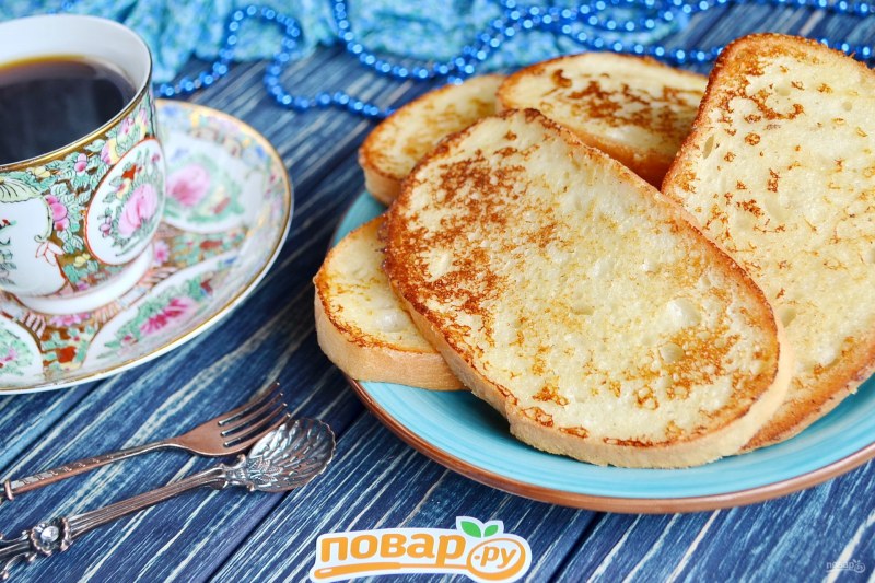 Сладкие гренки на завтрак
