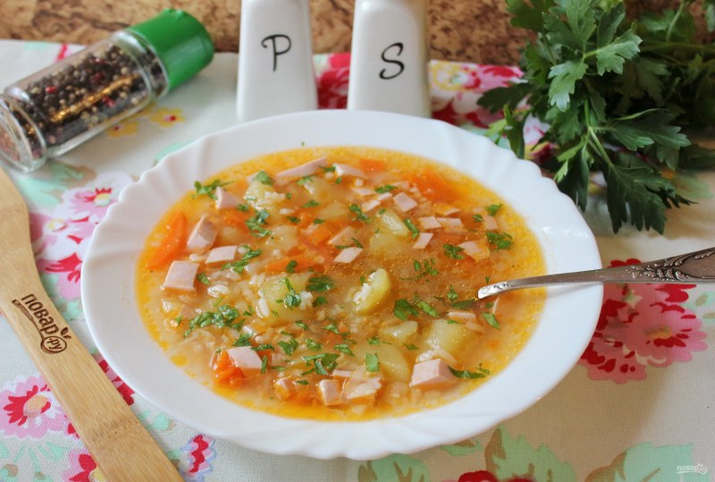 Рисовый суп без картошки