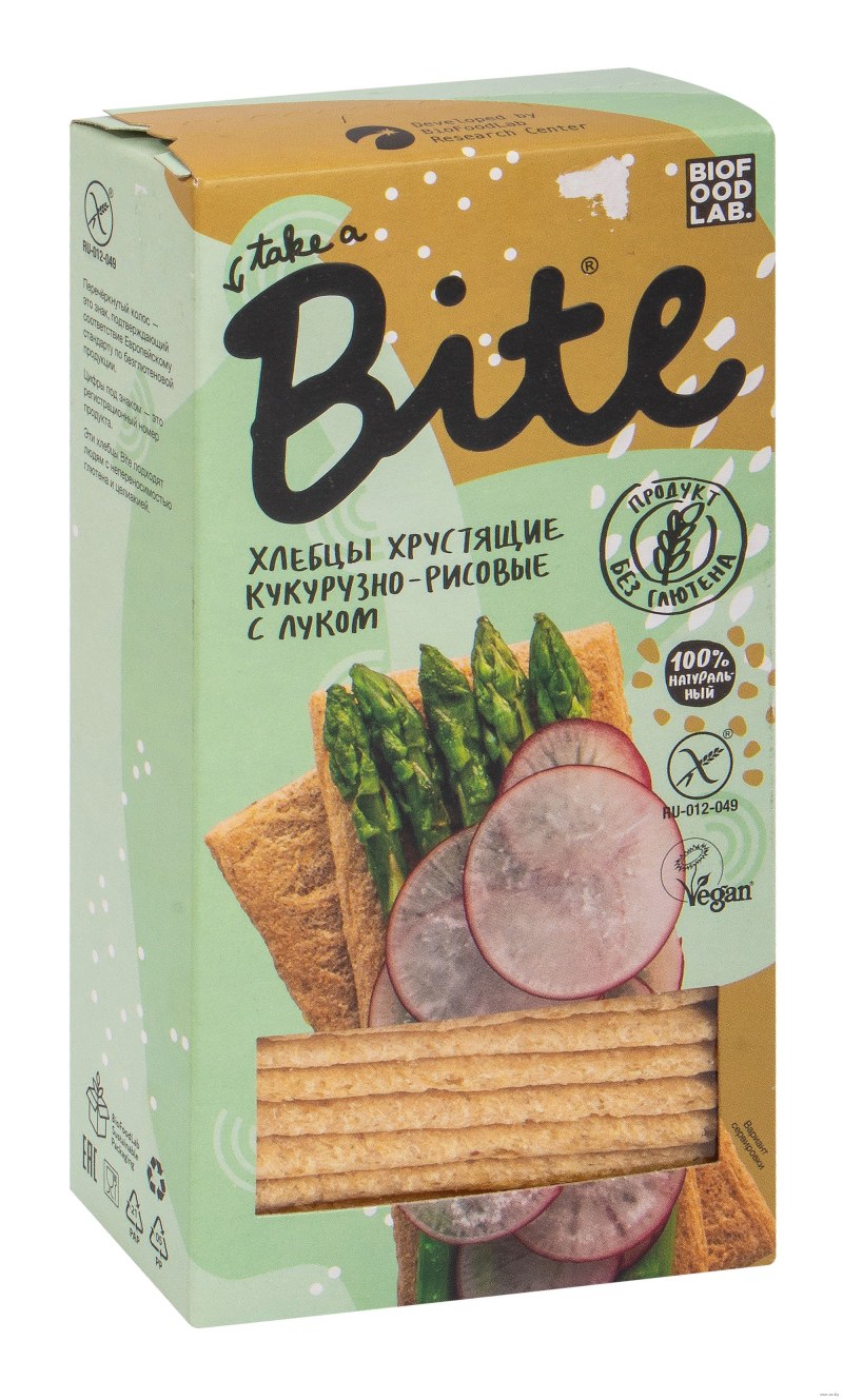 Bite кукурузно рисовые с луком