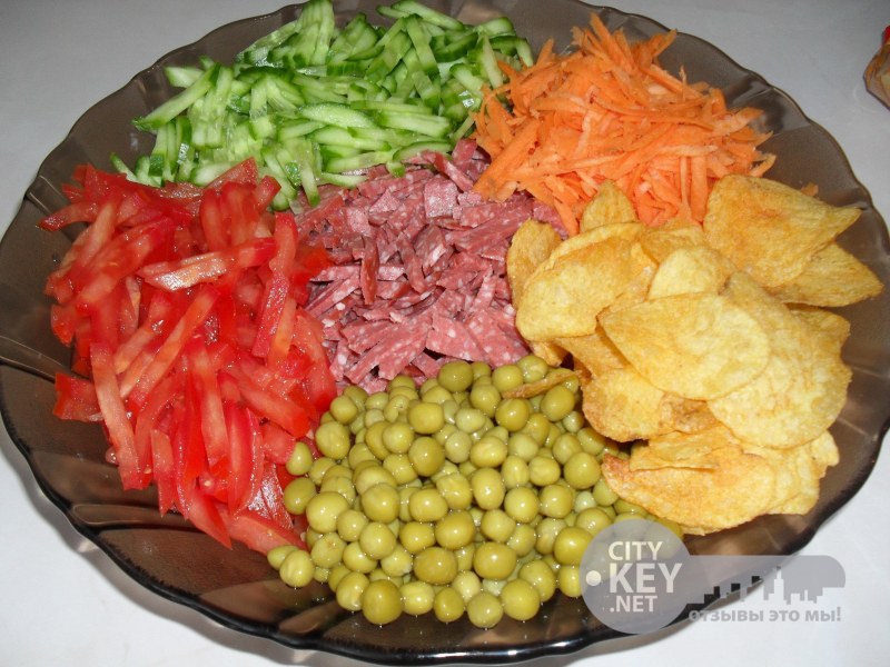 Салат Ералаш с корейской морковкой