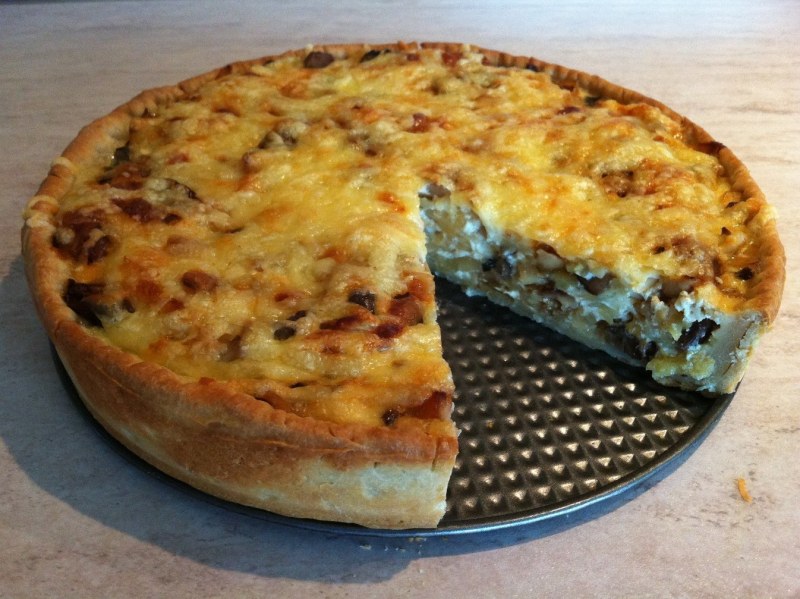 Картофельный КИШ С грибами
