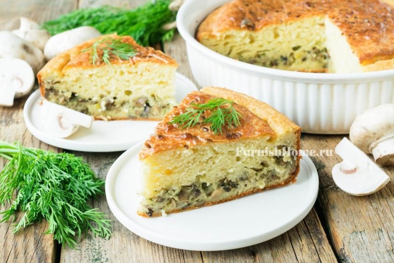 Пирог с шампиньонами