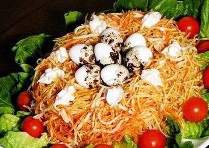 Гнездо глухаря с ветчиной