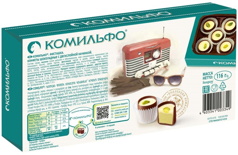 Дорогие конфеты с фисташкой