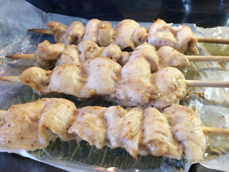 Шашлык из свинины и шампиньоны