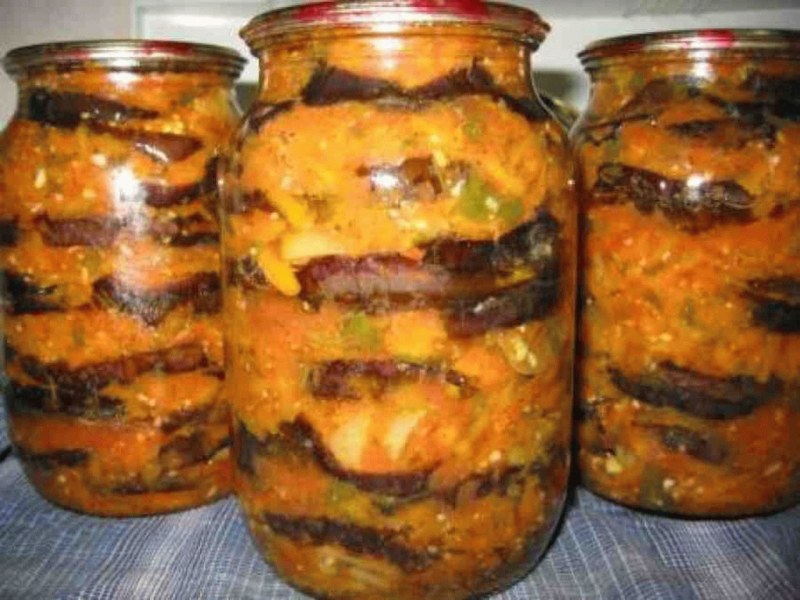 Баклажаны с морковкой на зиму