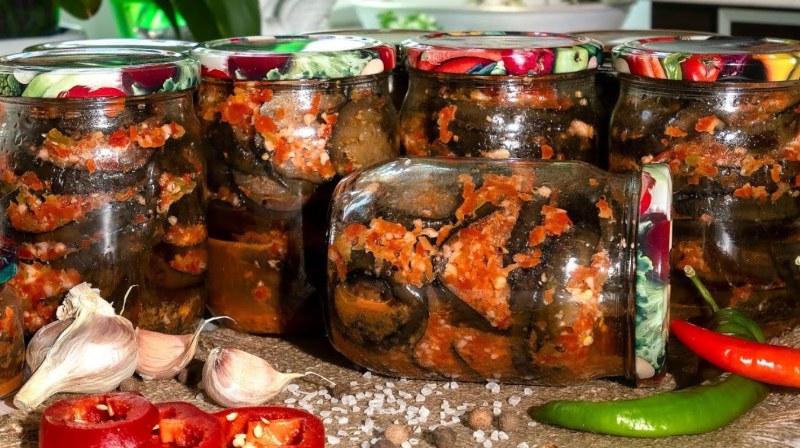 Баклажаны по-грузински на зиму острые