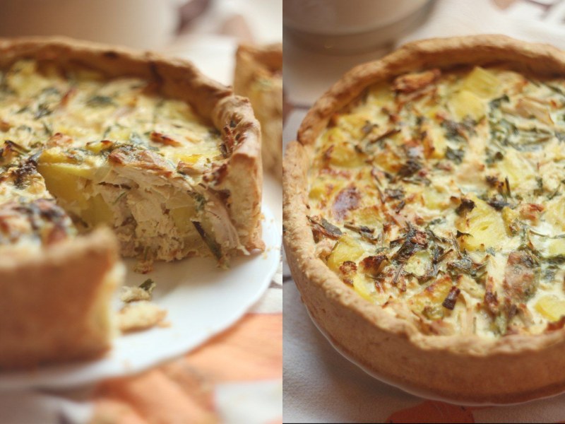 Пирог с курицей и картофелем