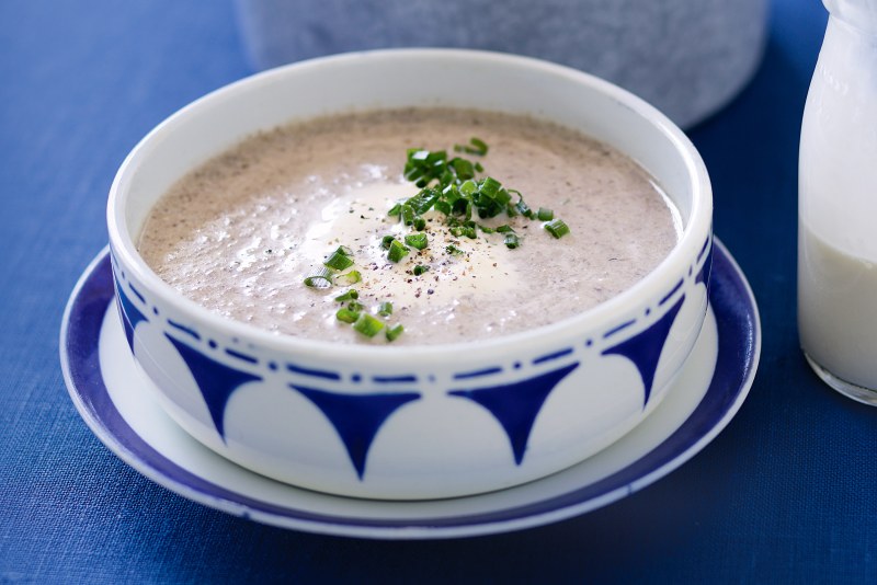 Суп-пюре из картофеля с гренками