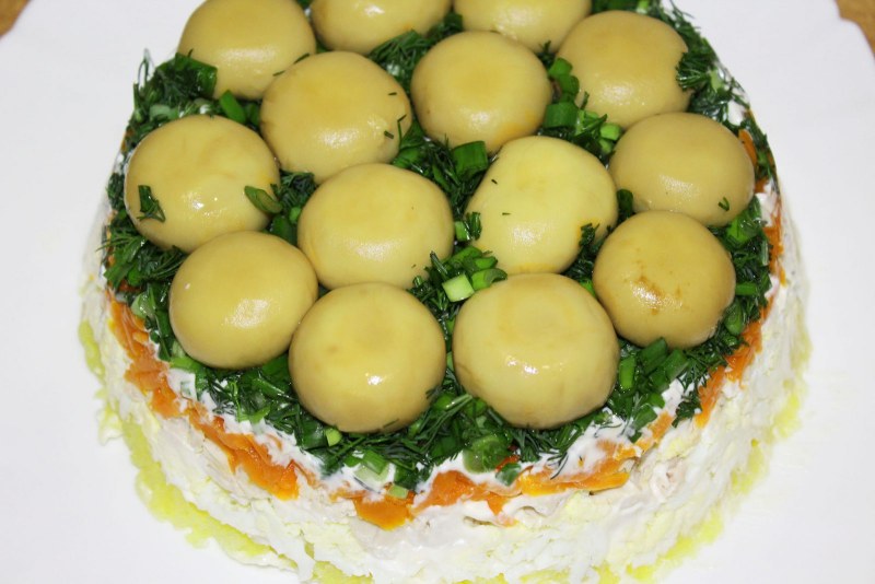 Салат грибная Поляна