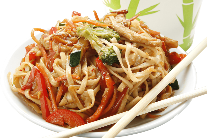 Китайская лапша удон с курицей