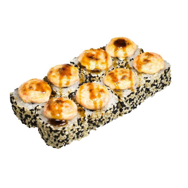 Запеченный с креветкой в кунжуте
