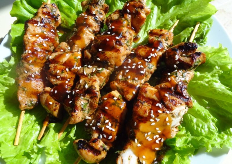 Шашлык из курицы с уксусом и луком рецепт