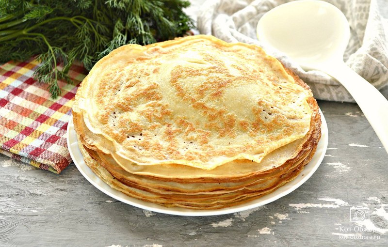 Блины на минералке
