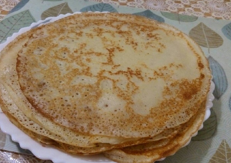 Блины на минеральной воде