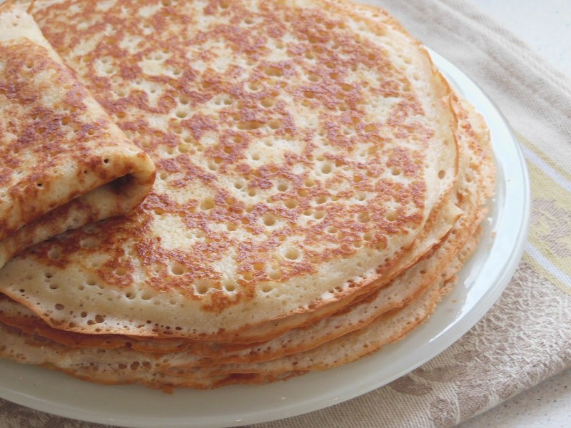 Ажурные блинчики на молоке