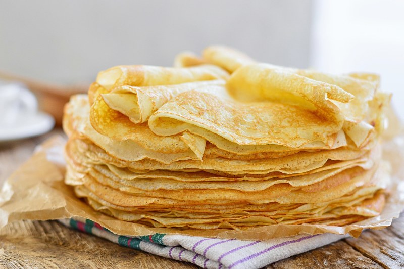 Блины тонкие с дырочками