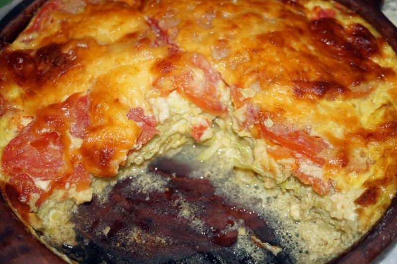 Запеканка с фаршем картошкой и кабачками в духовке