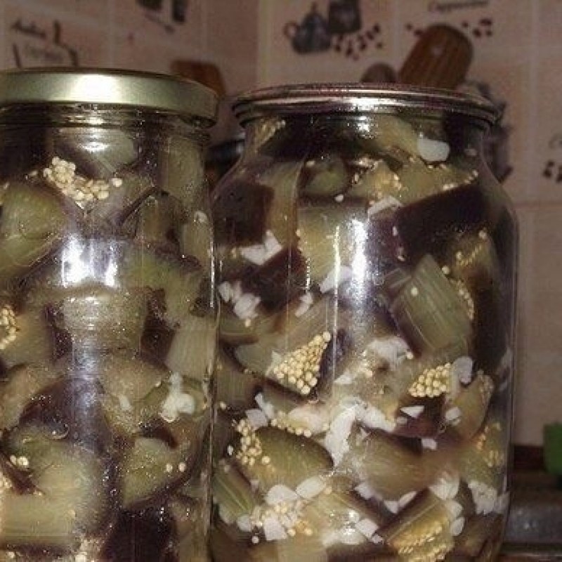 Баклажаны по корейски с грибами на зиму