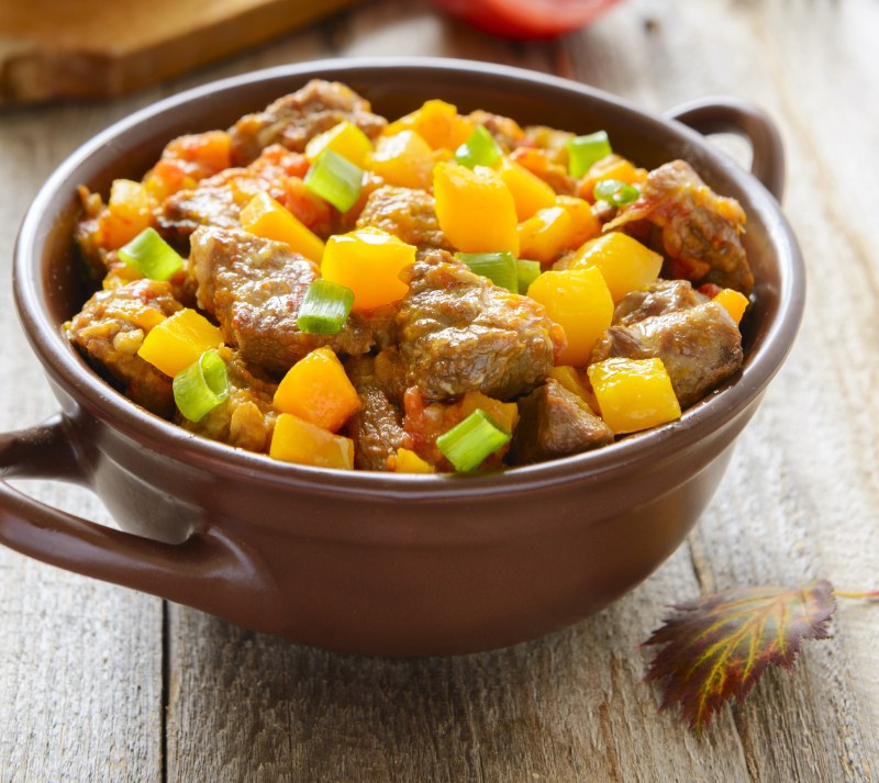 Тыква тушеная с мясом