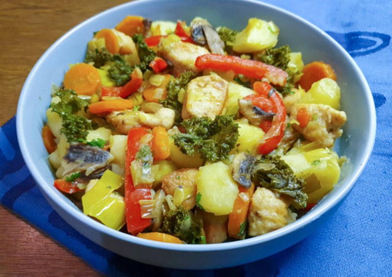 Овощное рагу стручковая фасоль морковь