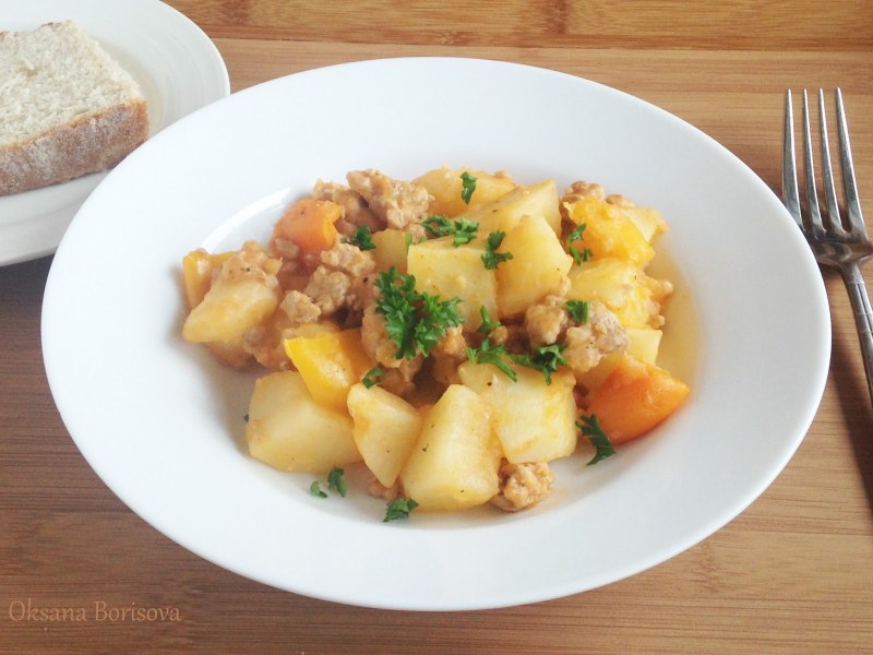 Мясное рагу с овощами