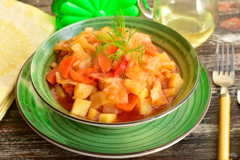Винегрет с обжаренными овощами