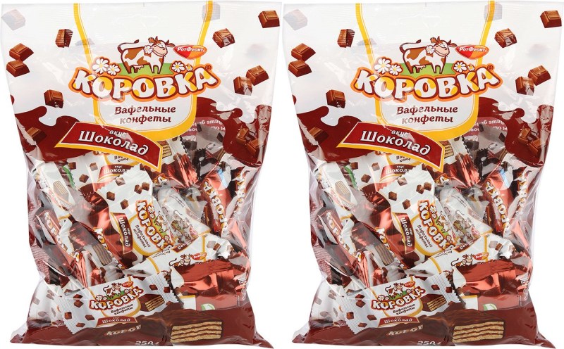 Вафельные конфеты "коровка" 250г