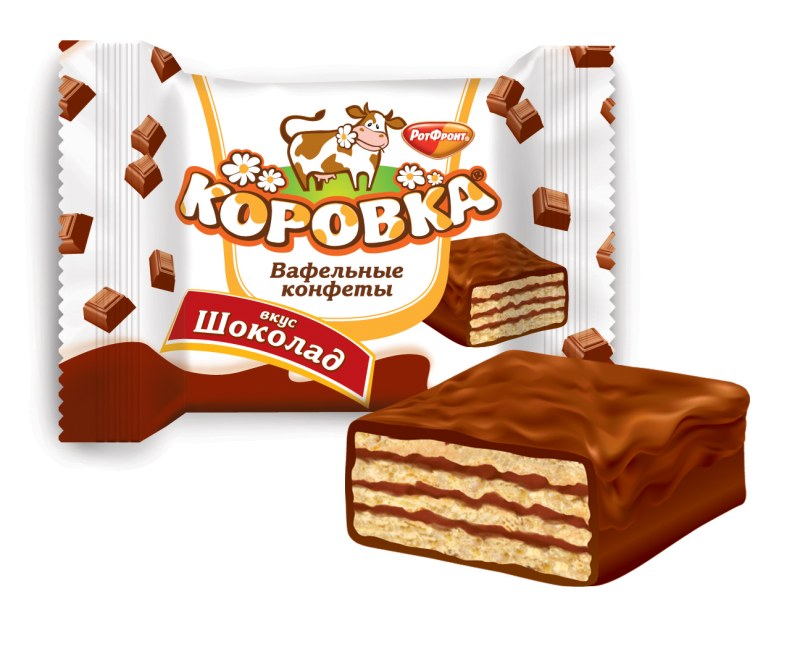 Конфеты коровка вкус шоколад рот фронт