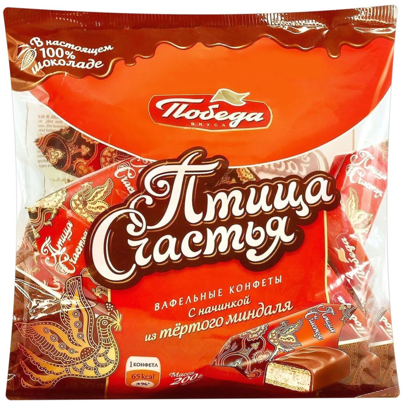 Конфеты вафельные победа вкуса птица счастья 200 г