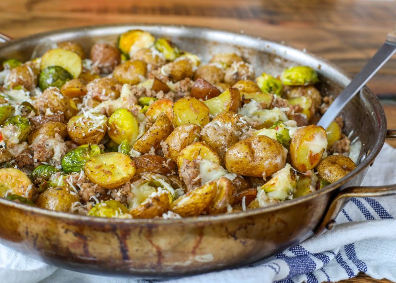 Брюссельская капуста с картошкой