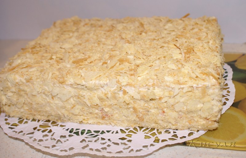Закусочный торт из вафельных коржей
