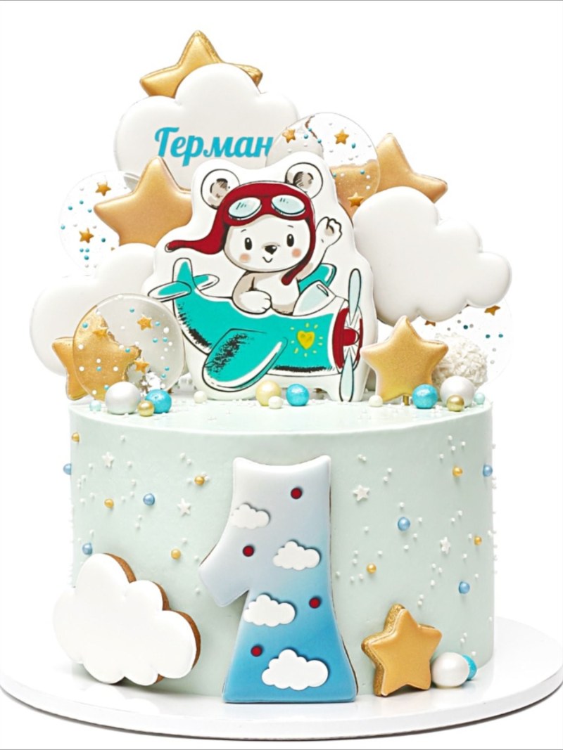 Тортик мишка на Луне