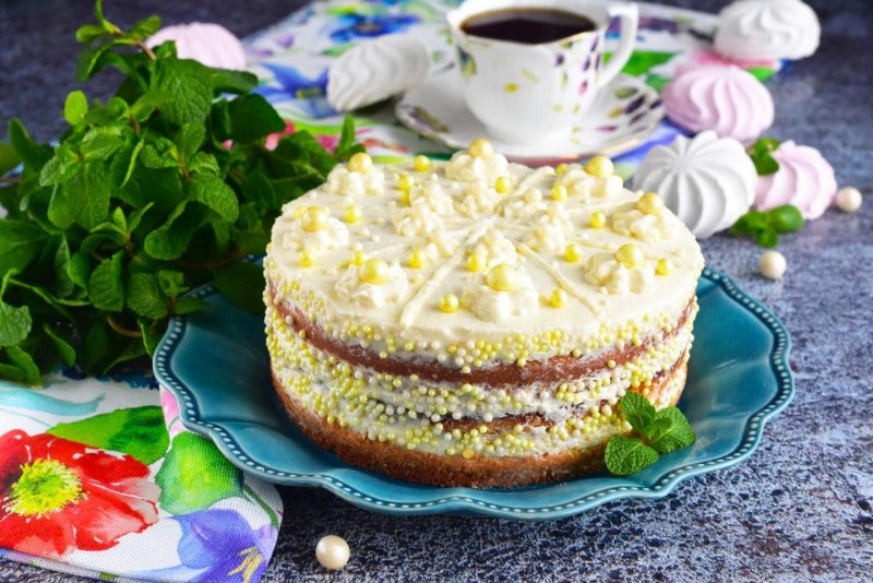 Торт со вкусом мороженого пломбир
