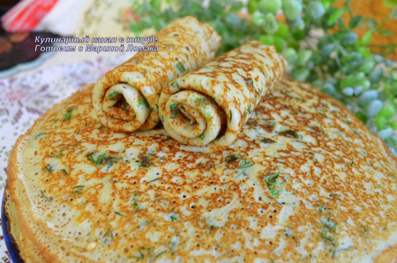 Блинчики с зеленью