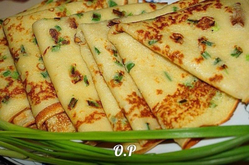 Блины с ветчиной и сыром