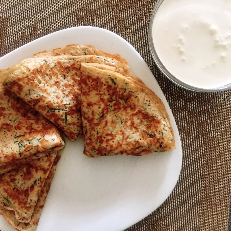 Лепешка с сыром и зеленью