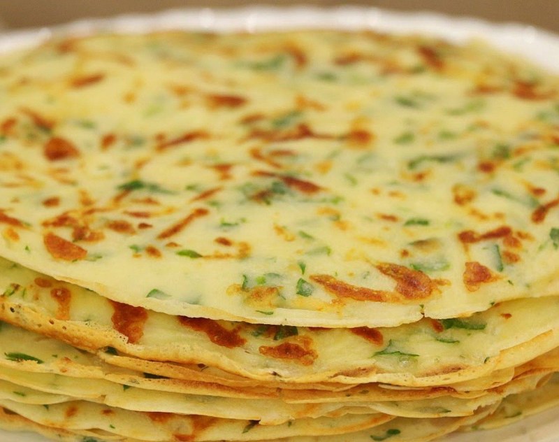 Блины из кабачков с сыром и зеленью