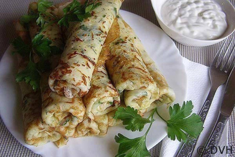 Блины с зеленью